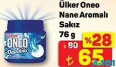 ÜLKER ONEO NANE AROMALI SAKIZ 76 G fiyat ve kampanya bilgisi